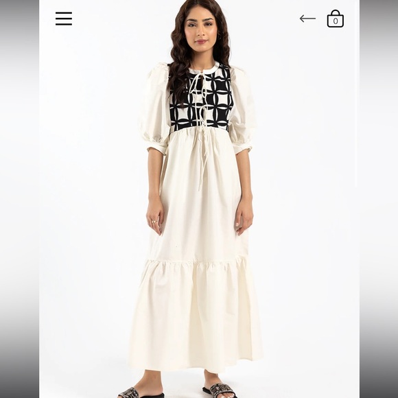 Cotton linen Dress size L - Picture 1 of 4